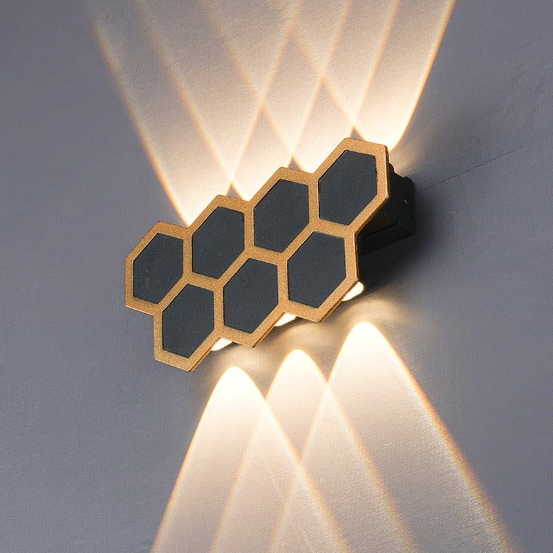 Outdoor Wall Light Modern Hexagonal LED Downlight