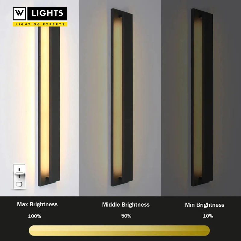 Vintage Outdoor LED Wall Light Dimmable Aluminum