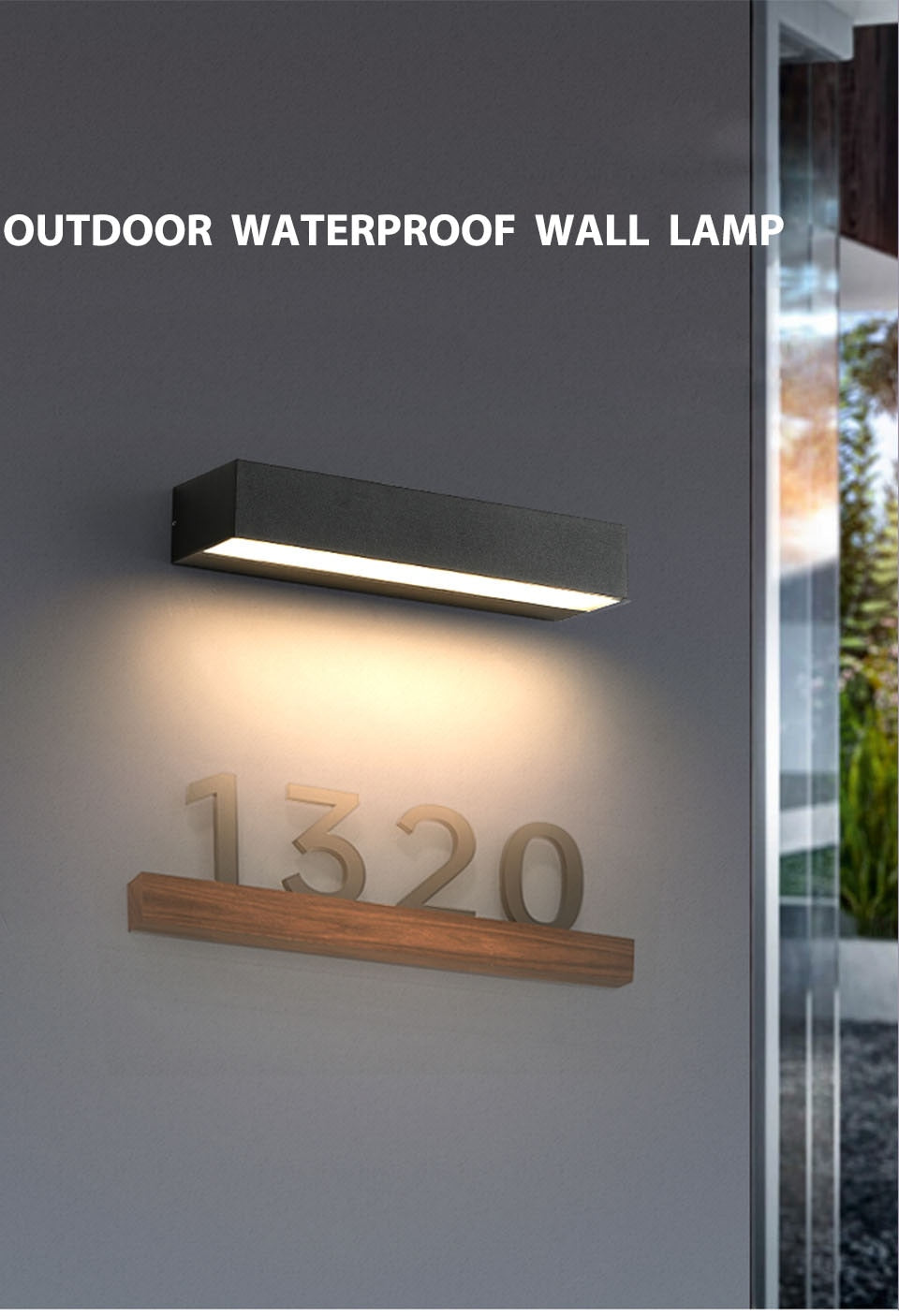 Outdoor Wall Sconce Modern LED Waterproof Patio Light