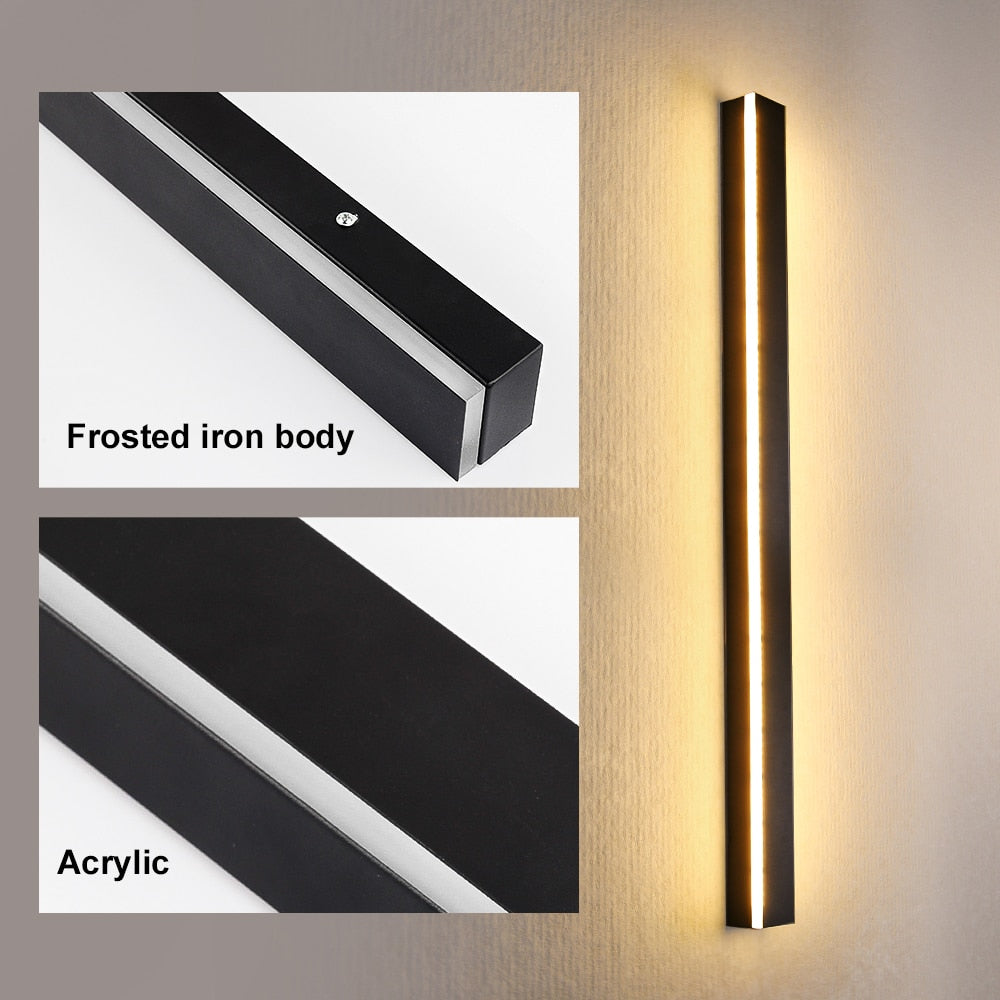 Outdoor Wall Light Modern Long Porch Garden Waterproof