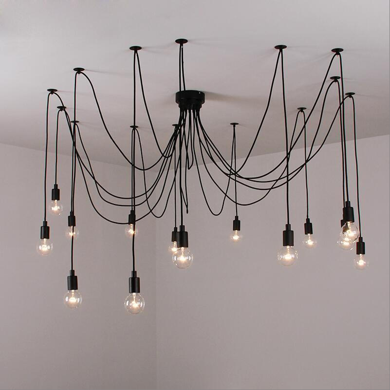 Modern Spider Chandelier, Statement Pendant Light for Living Room Dining