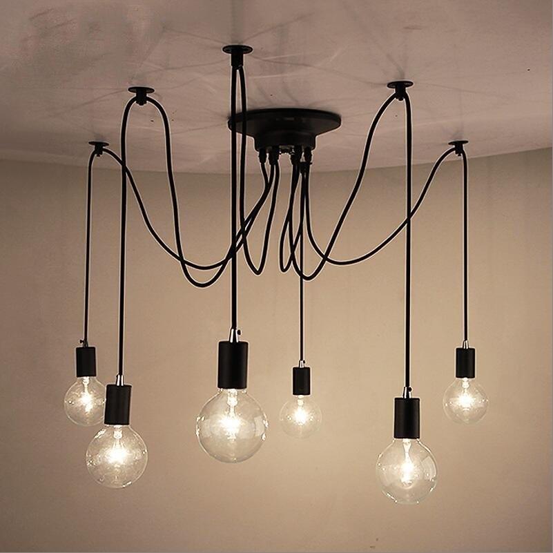 Modern Spider Chandelier, Statement Pendant Light for Living Room Dining