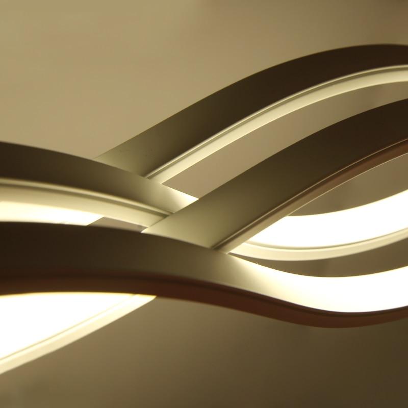 LED Wave Chandelier, Modern Aluminum Ceiling Light for Living Room Dining