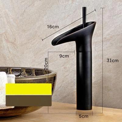 Bathroom Faucet Waterfall Single Handle Brass Luxury