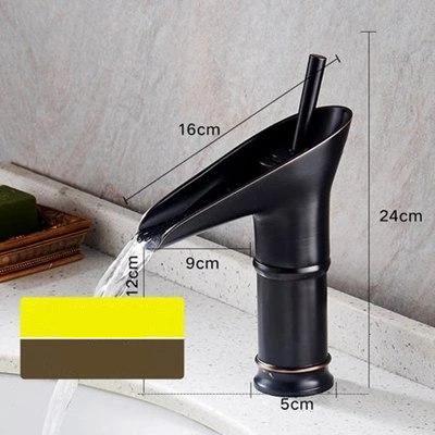 Bathroom Faucet Waterfall Single Handle Brass Luxury