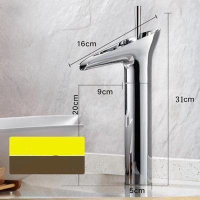 Bathroom Faucet Waterfall Single Handle Brass Luxury