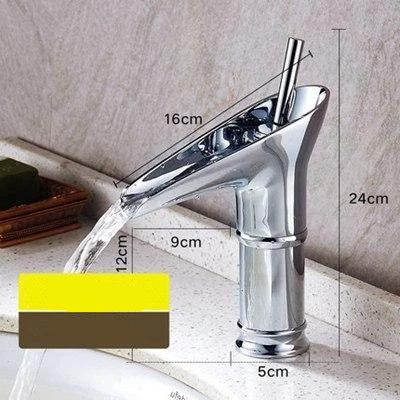 Bathroom Faucet Waterfall Single Handle Brass Luxury