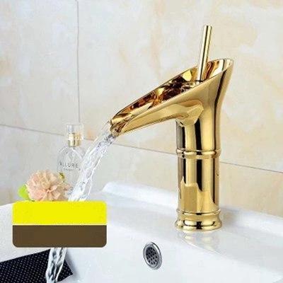 Bathroom Faucet Waterfall Single Handle Brass Luxury