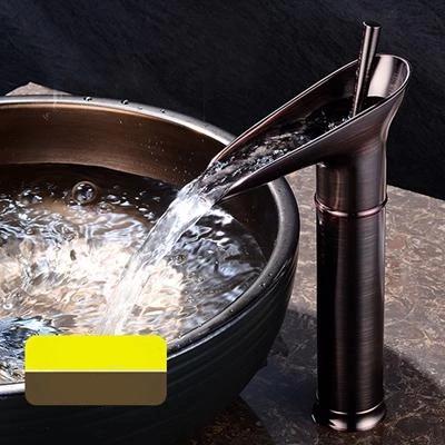 Bathroom Faucet Waterfall Single Handle Brass Luxury