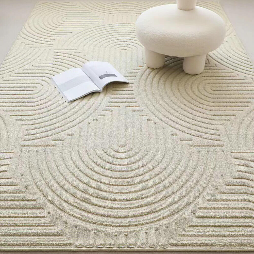 Area Rug - Bohemian, Large Textured Beige Area – Plush