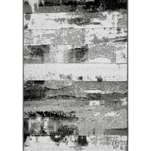bohemian area rug black gray large living room style