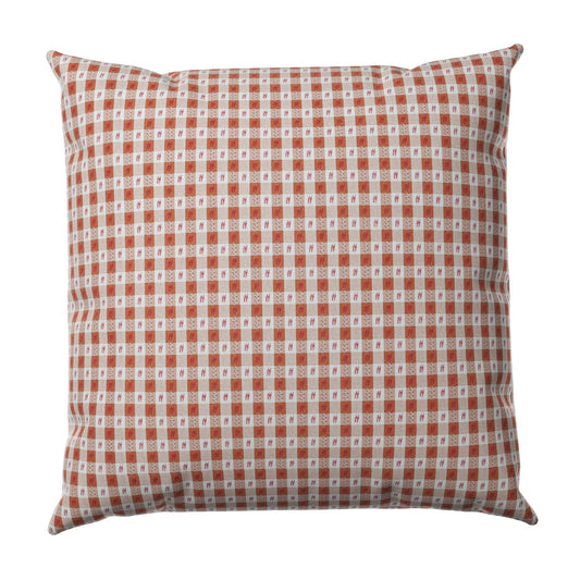 euro sham cover classic gingham red cotton
