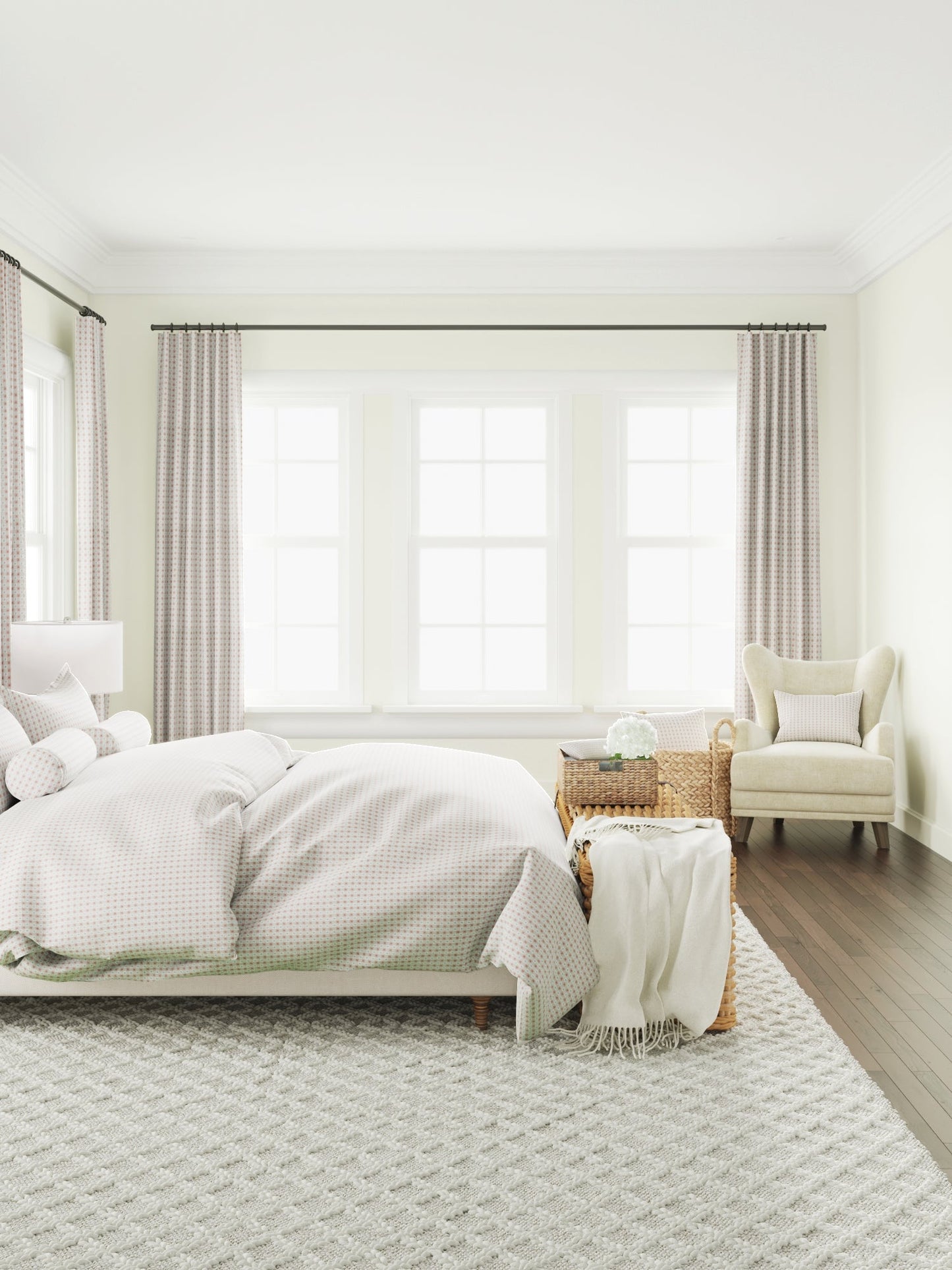 Decor Accent - Classic, Euro Sham in Luxe Gingham - Blush