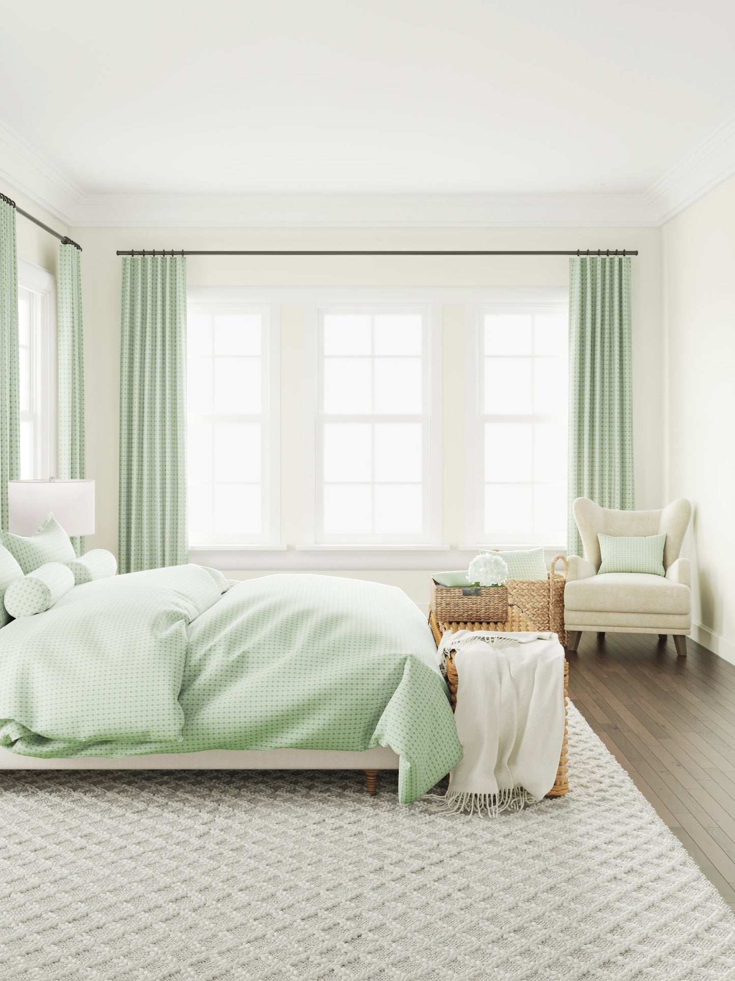 Decor Accent - Classic, Euro Sham in Luxe Gingham - Celery
