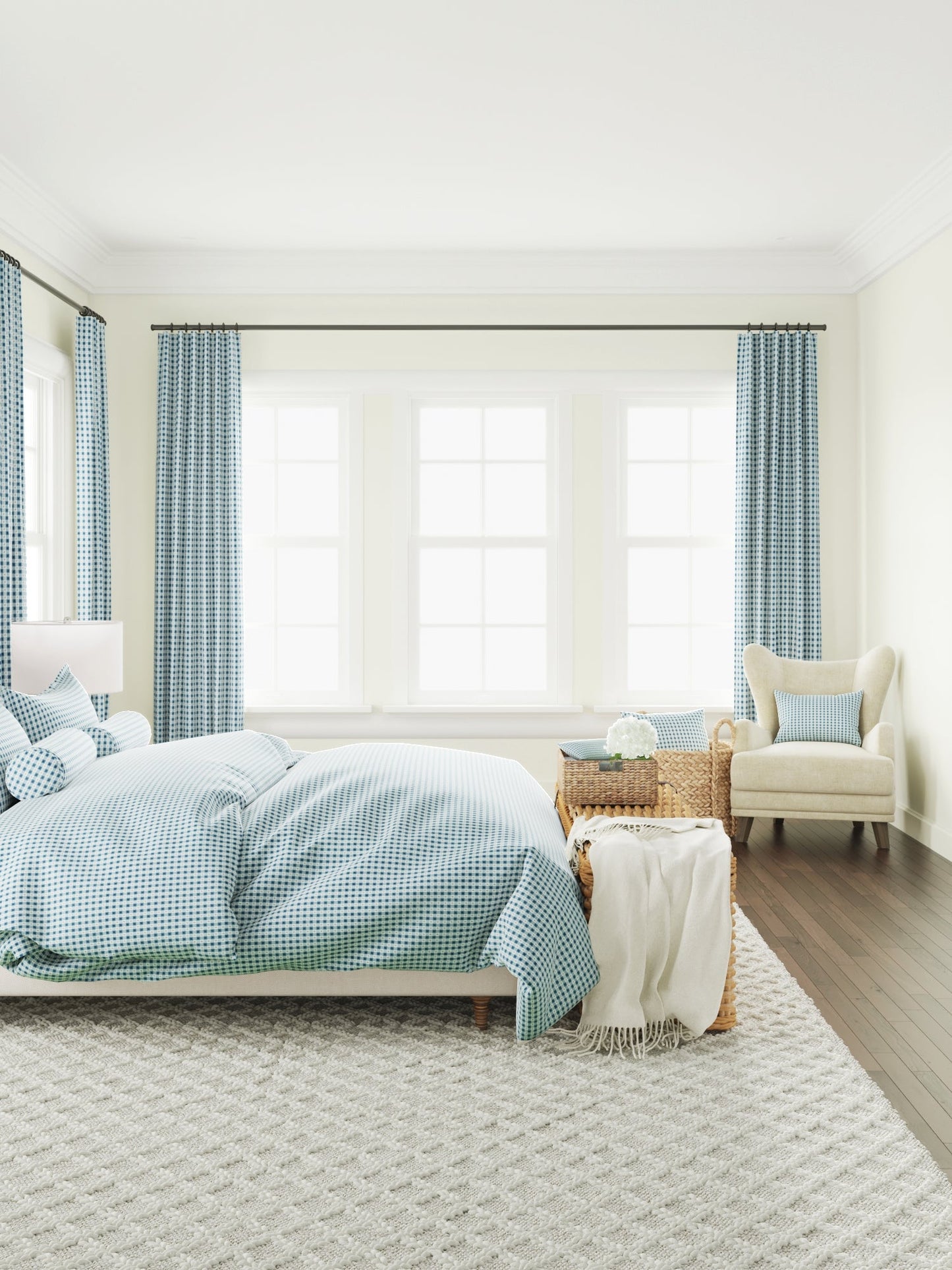 Decor Accent - Classic, Euro Sham in Luxe Gingham - Chambray