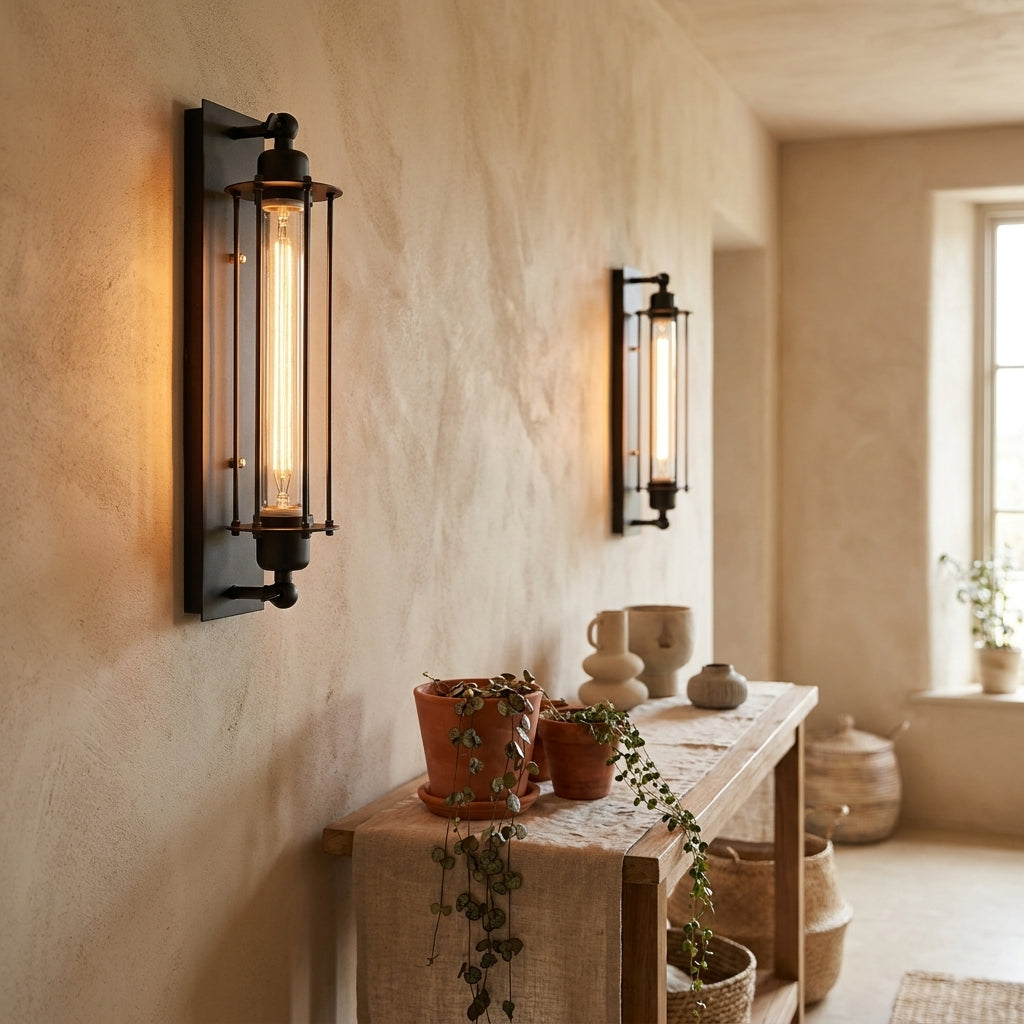 Wall Sconce industrial vintage iron – loft fixture for bar and bedroom