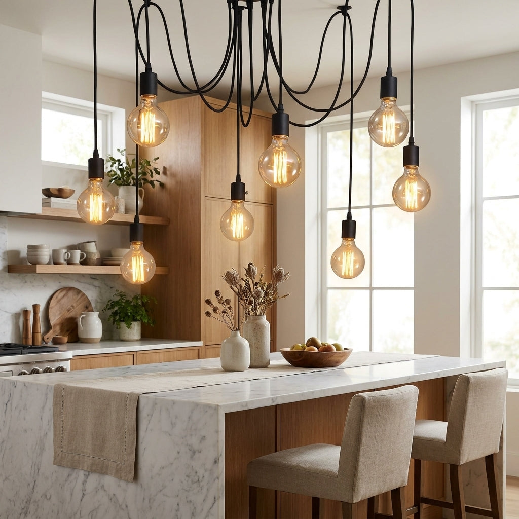 Chandelier spider statement – modern pendant light for dining room
