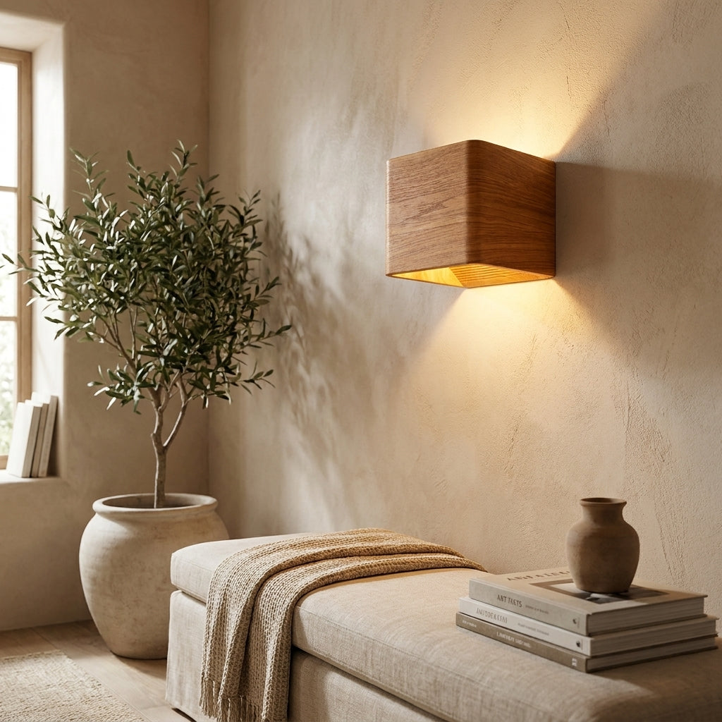 Wall Sconce LED cube up down – aluminum lamp for living room and bedroom