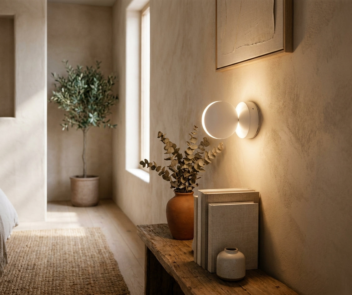 Wall Sconce circular waterproof – aluminum LED fixture for outdoor patio