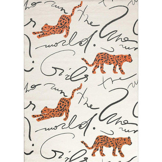 area rug bohemian cheetah print cotton living room