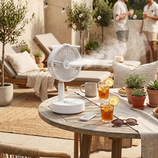 Misting Fan – Portable Folding Tabletop, Outdoor Events