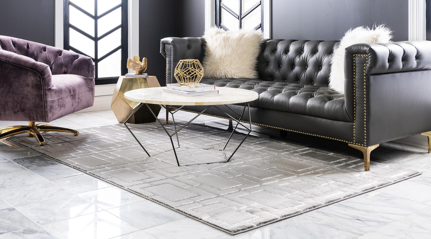 Area Rug – Modern, Cube Pattern Luxury