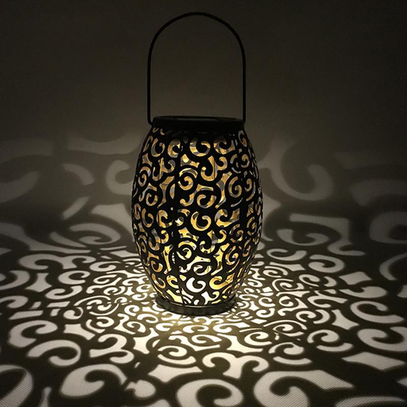 Moroccan Garden Lantern Outdoor Warm LED Patio Light