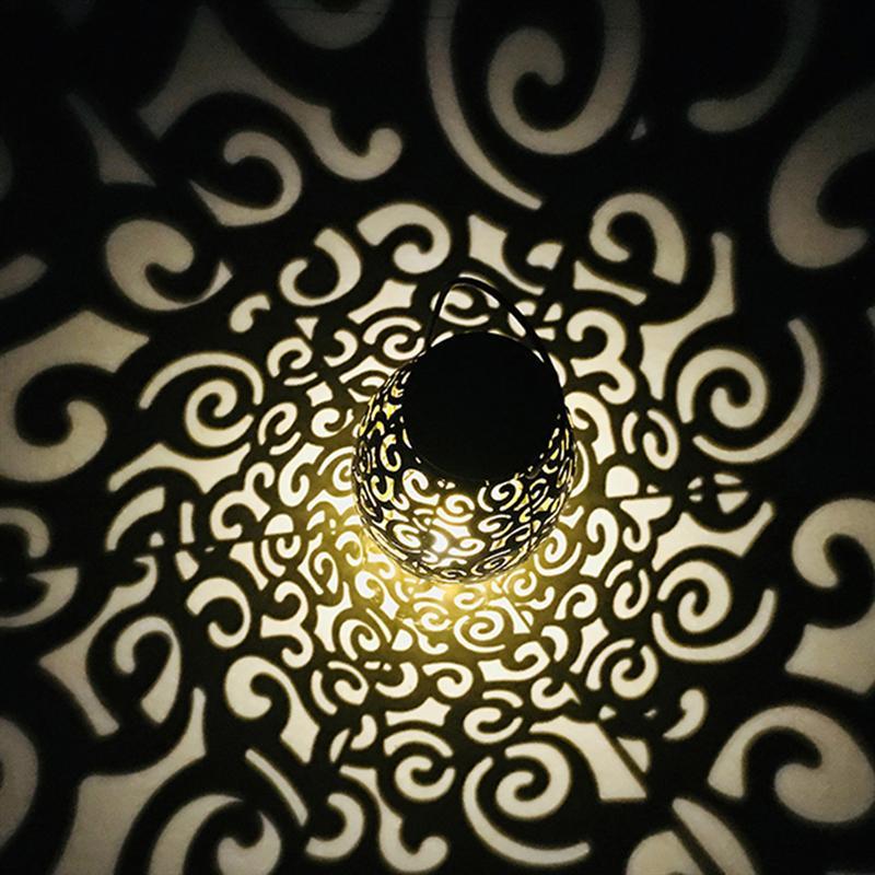 Moroccan Garden Lantern Outdoor Warm LED Patio Light