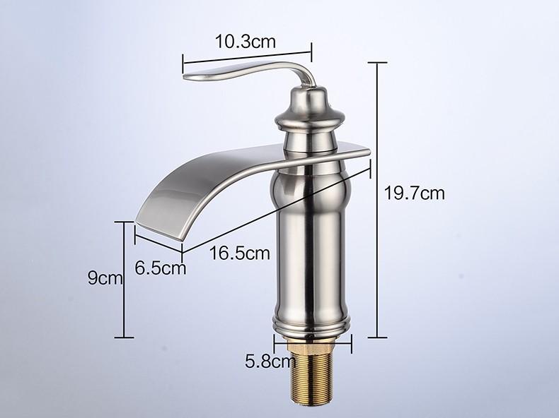 Bathroom Faucet – Vintage Ceramic, Brass Waterfall