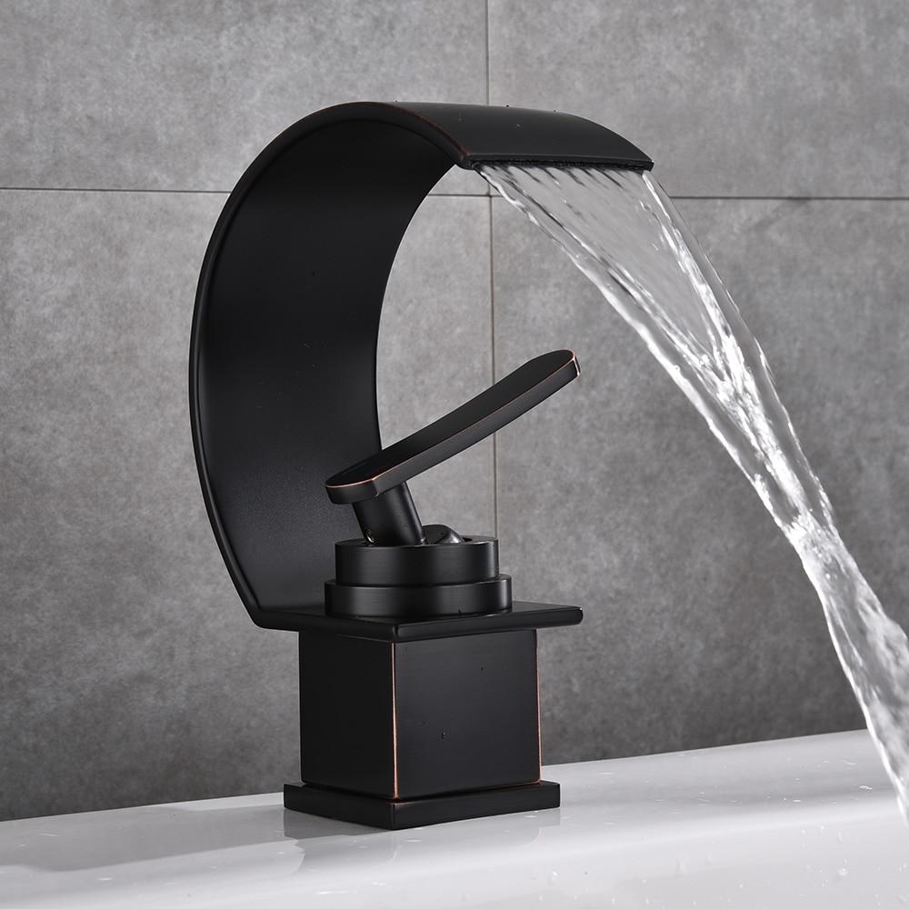 Bathroom Faucet – Ceramic, Waterfall Single Handle