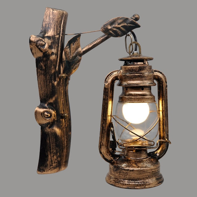 Outdoor Wall Light Farmhouse Vintage Metal LED Garden