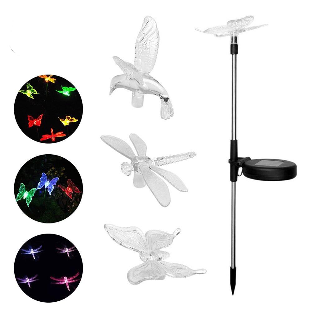 Garden Light Solar LED Outdoor Pathway Modern Metal