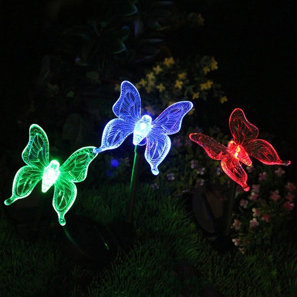 Garden Light Solar LED Outdoor Pathway Modern Metal