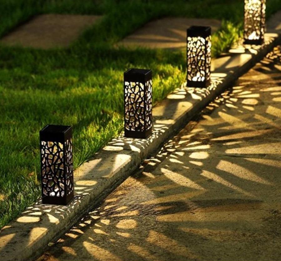 Moroccan Solar Garden Lamp, Decorative Pathway Light for Patio Deck