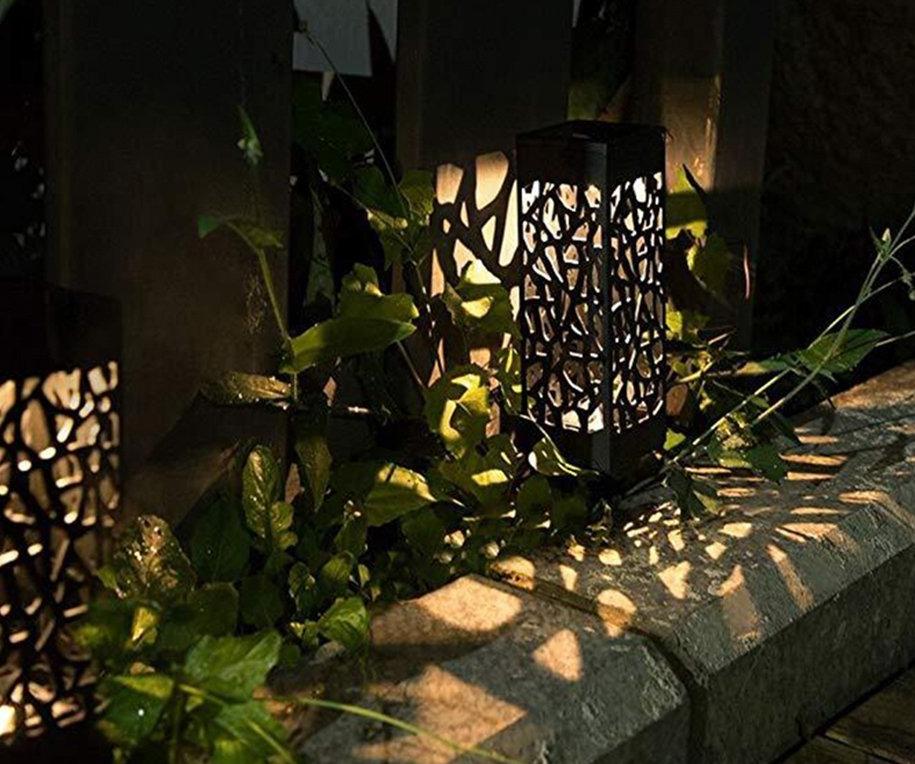 Moroccan Solar Garden Lamp, Decorative Pathway Light for Patio Deck