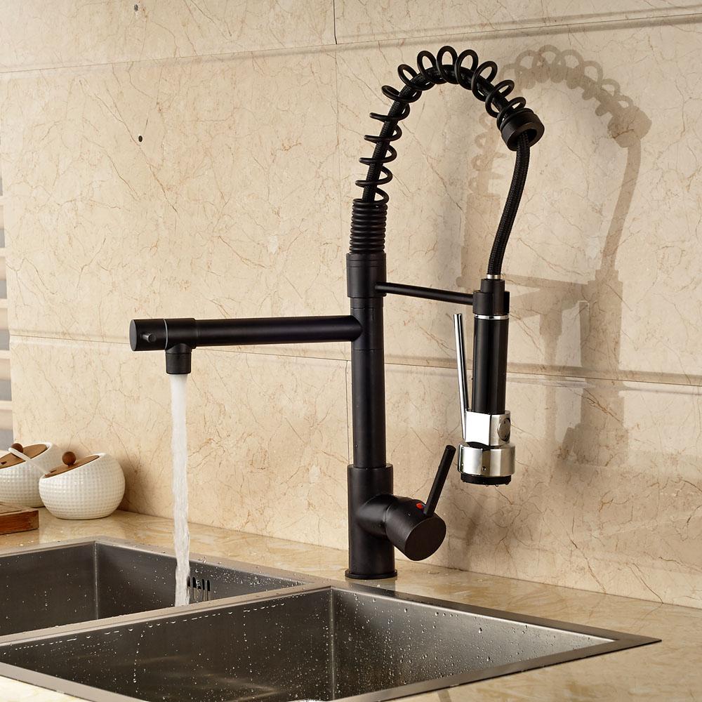 Bathroom Faucet – Ceramic, LED Kitchen Spring Deck Mounted