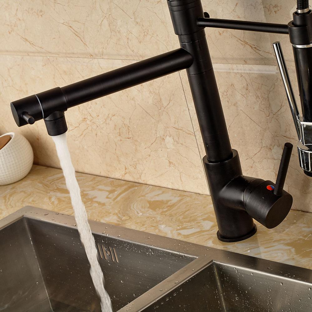 Bathroom Faucet – Ceramic, LED Kitchen Spring Deck Mounted