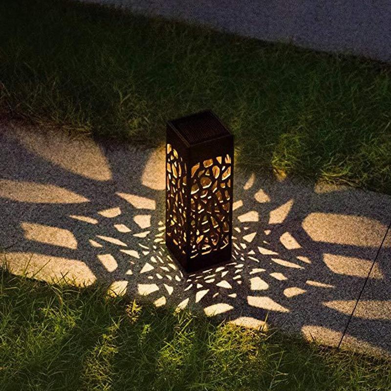 Moroccan Solar Garden Lamp, Decorative Pathway Light for Patio Deck