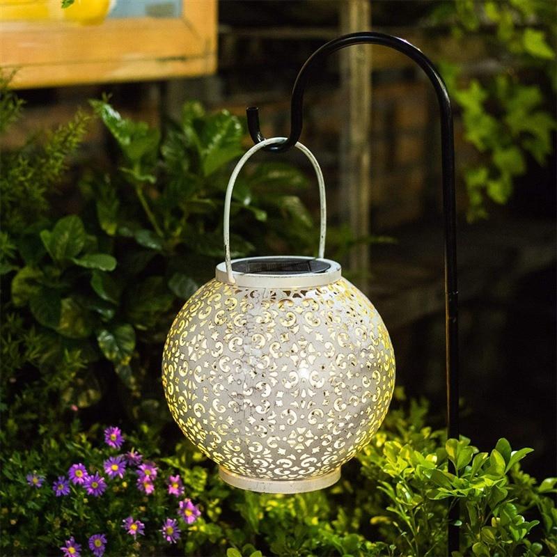 Solar Garden Lantern Modern Hanging Outdoor Light