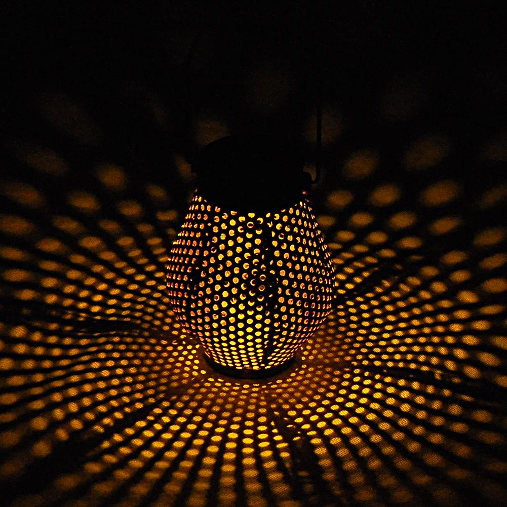Garden Lantern Solar Powered Outdoor Modern Shadow Light