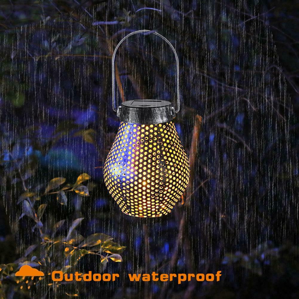 Garden Lantern Solar Powered Outdoor Modern Shadow Light