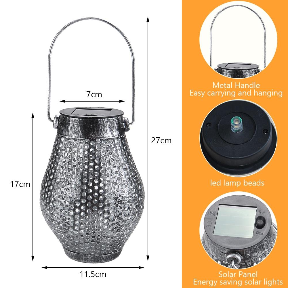 Garden Lantern Solar Powered Outdoor Modern Shadow Light