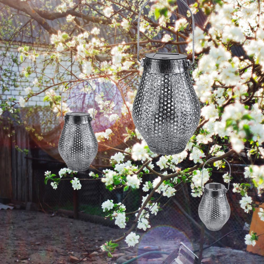 Garden Lantern Solar Powered Outdoor Modern Shadow Light