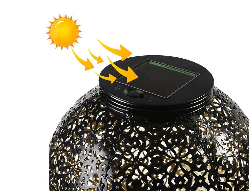 Garden Lantern Solar Powered Outdoor Modern Shadow