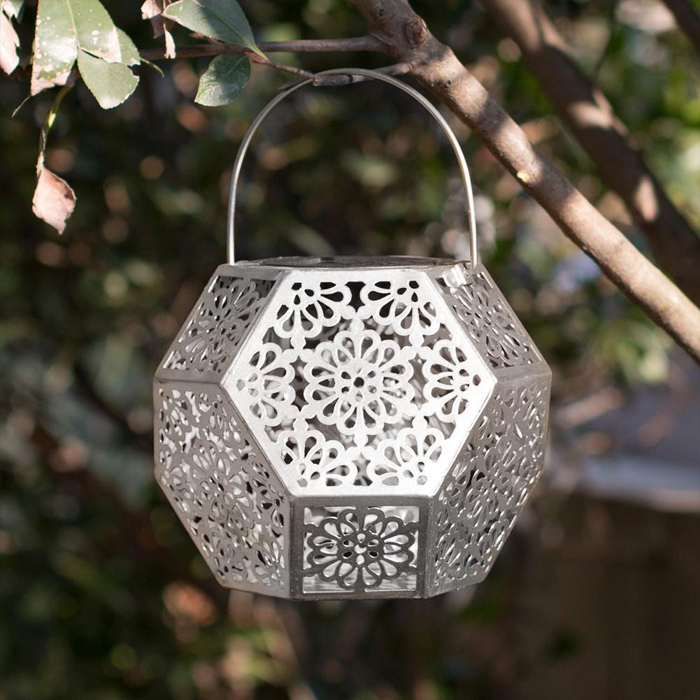 Solar Garden Lantern Geometric Modern Outdoor LED