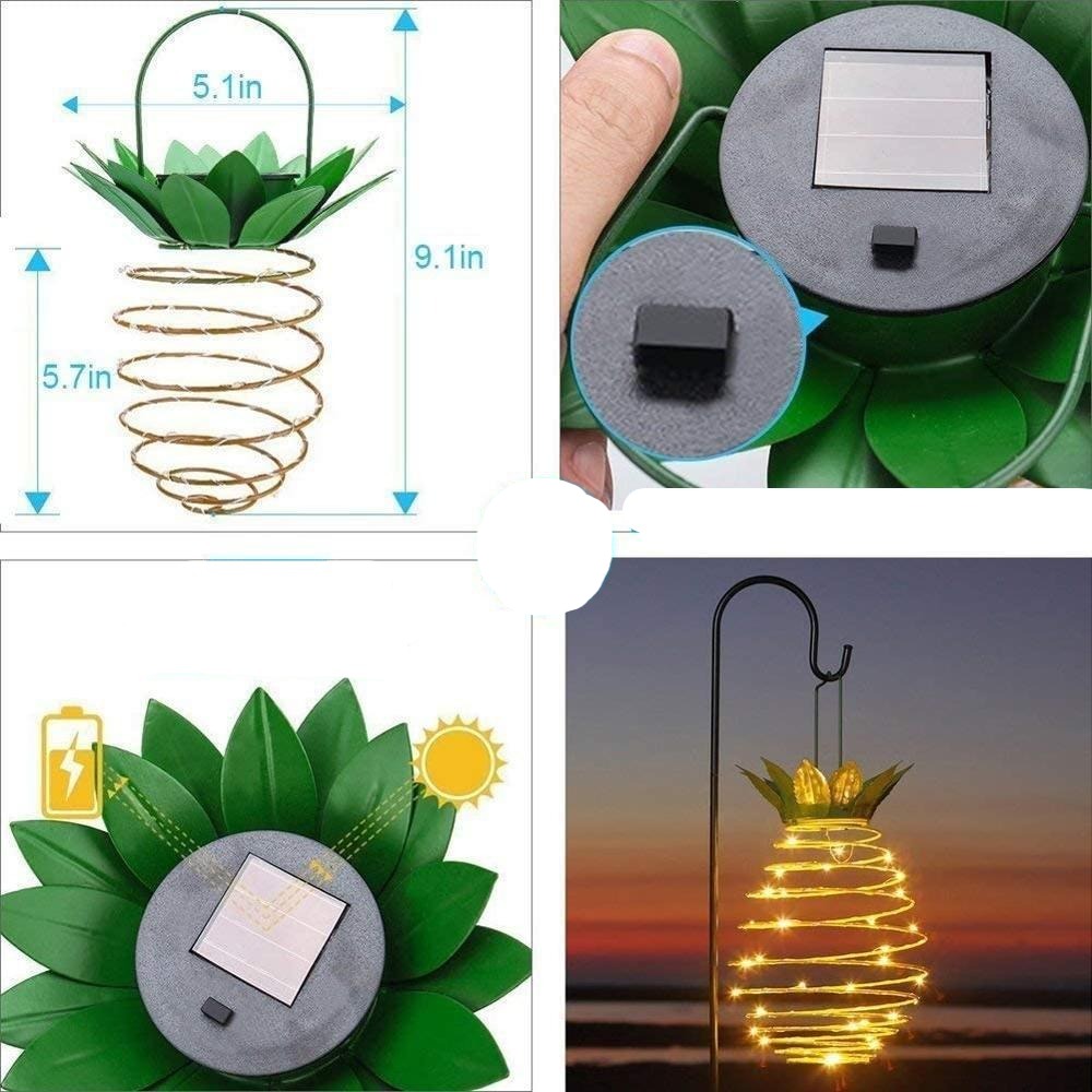 Garden Light Pineapple LED Hanging Outdoor Accent