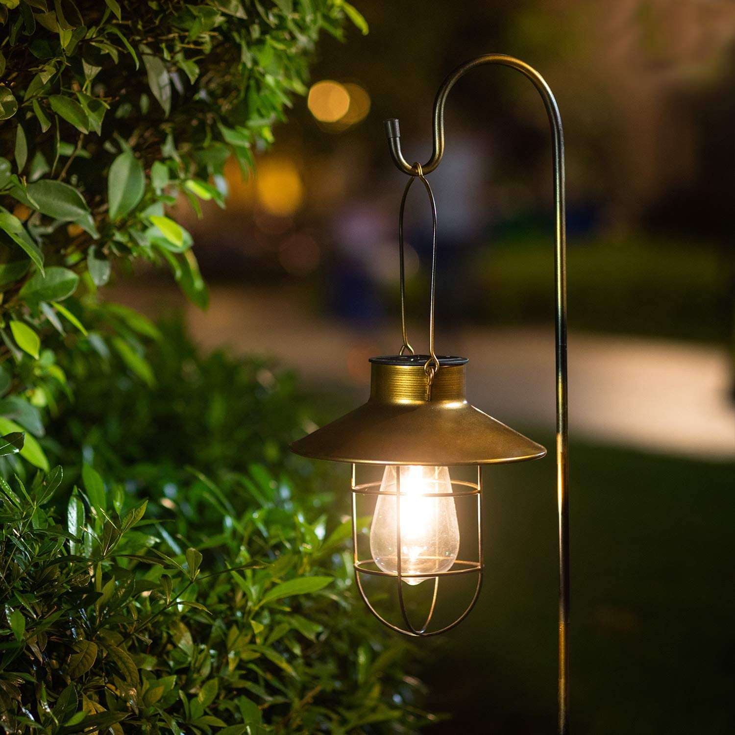 solar garden lantern modern hanging outdoor light