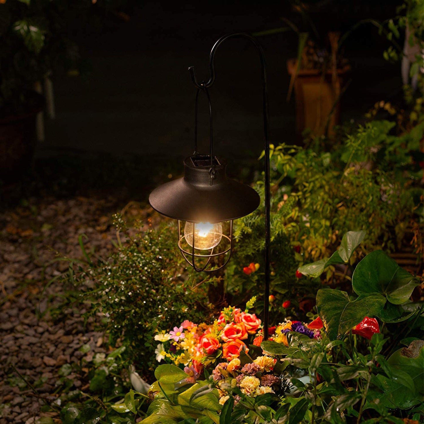 Solar Garden Lantern Modern Hanging Outdoor Light