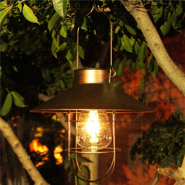 Solar Garden Lantern Modern Hanging Outdoor Light