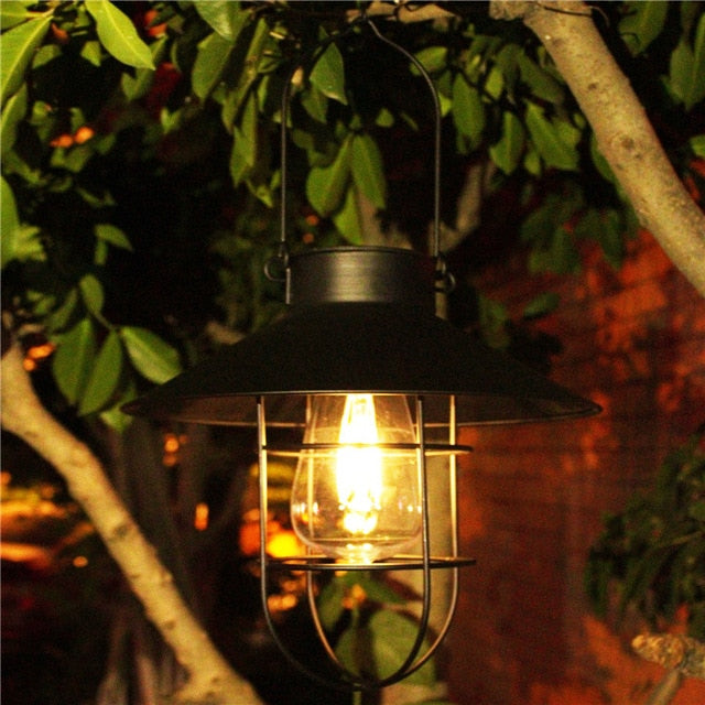 Solar Garden Lantern Modern Hanging Outdoor Light